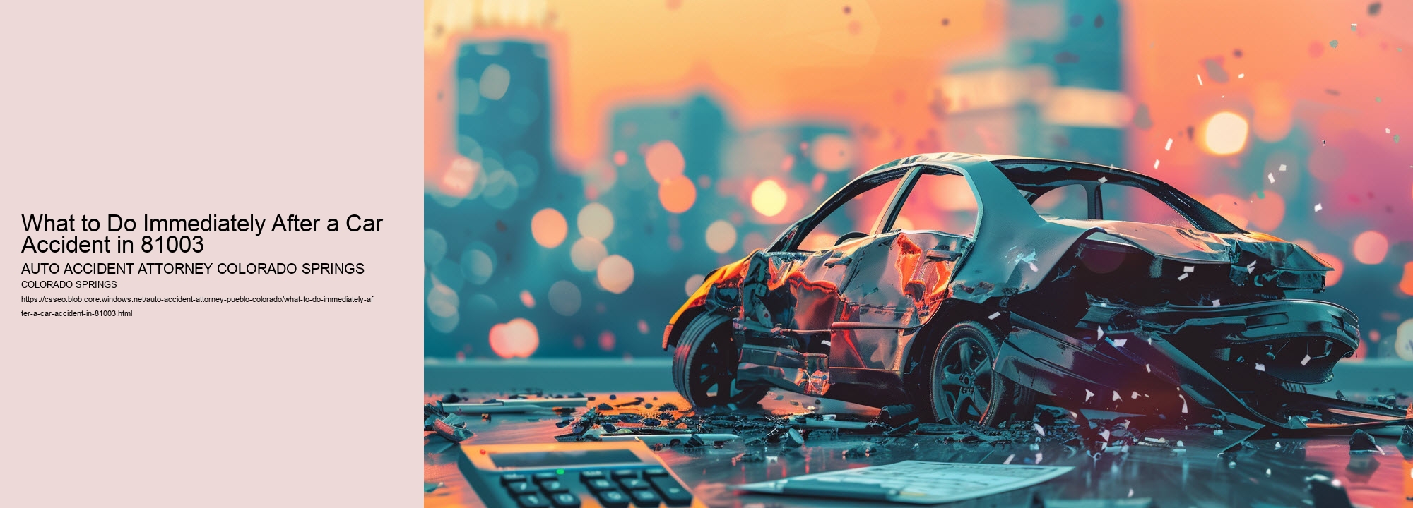 What to Do Immediately After a Car Accident in 81003